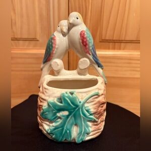 Vintage Morton Pottery Love Birds Wall Pocket/Planter 1950’s